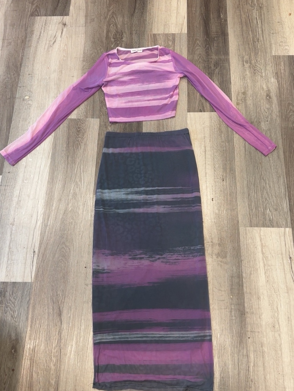 Purple Tie-Dye Maxi Skirt